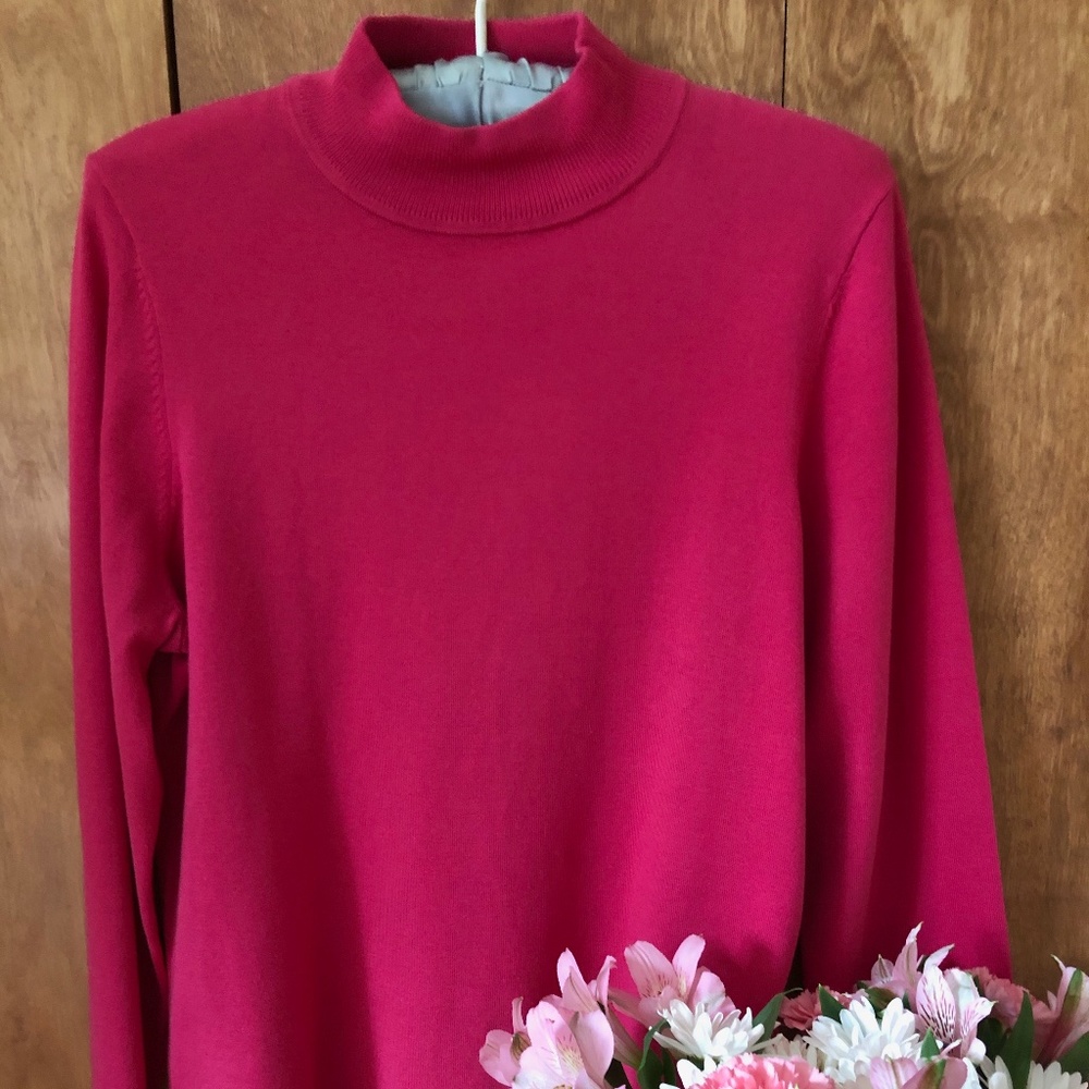 NEW SALE PRICE: PENDLETON Mock Neck Silk Blend Sweater, Rose, PM